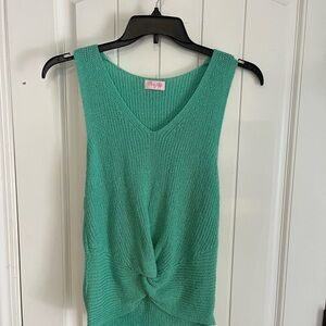 Pink Lily Teal Knit Top